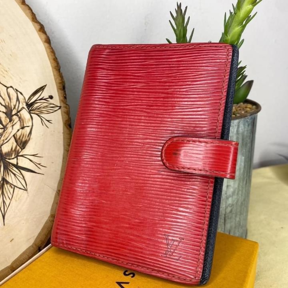 Authentic Louis Vuitton Red EPI Agenda PM